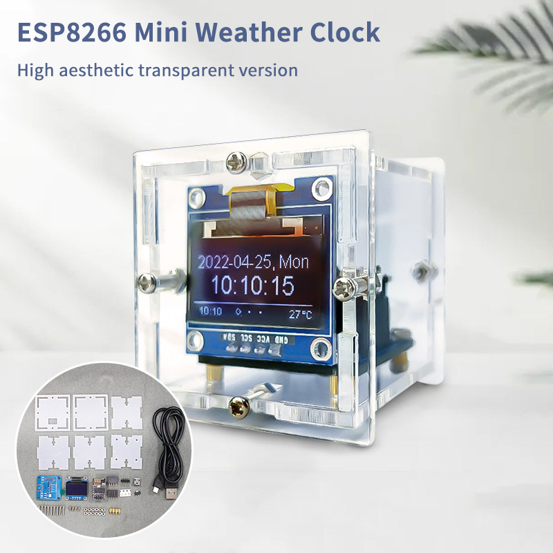Diy Electronics Project Kit - ESP8266 미니 날씨 시계 키트 DIY