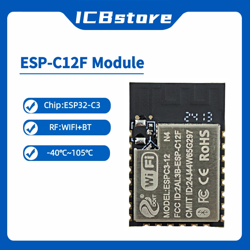 ESP32-C3 시리즈 모듈 ESP-C12F 직렬 포트 - Esp32 Wifi Bluetooth 리뷰 및 가격