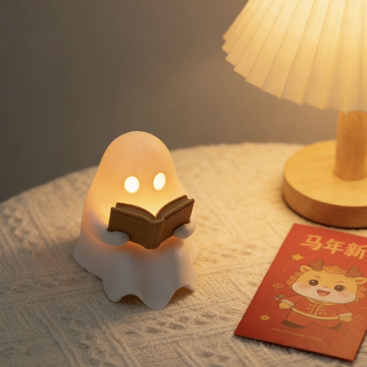 귀여운 독서 유령 LED 야간 조명 배터리 구동 따뜻한 - Diy Halloween Electronics 리뷰 및 가격