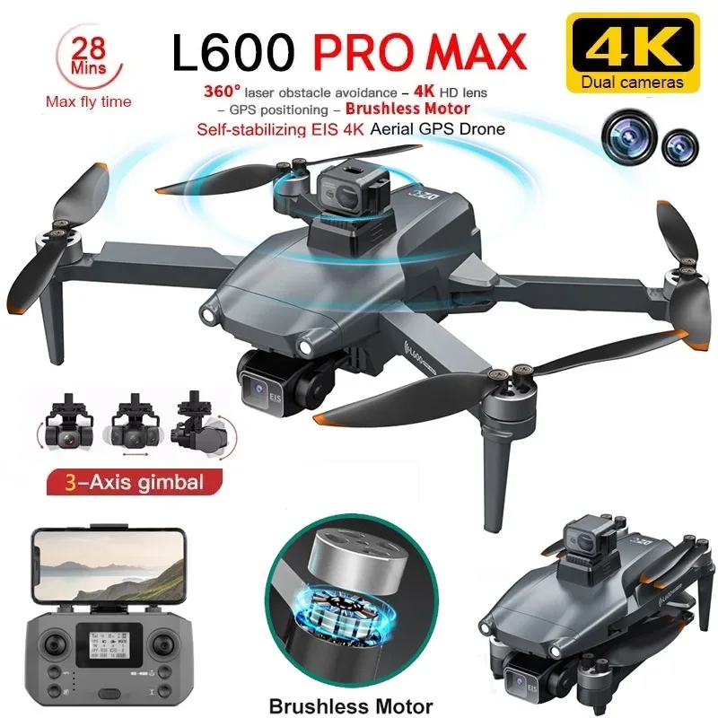 L600 PRO MAX GPS 드론 전문 4K 3축 P - Diy Drone Electronics 리뷰 및 가격