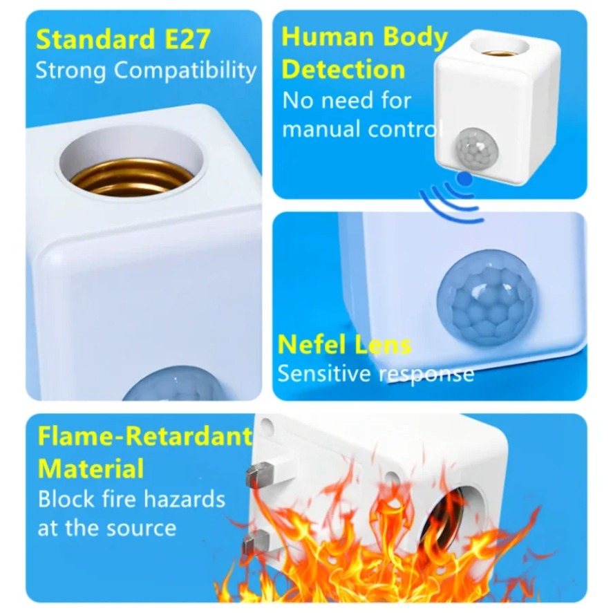 E27 PIR 모션 센서 LED 스위치 램프 베이스 E - Ldr Light Sensor 리뷰 및 가격