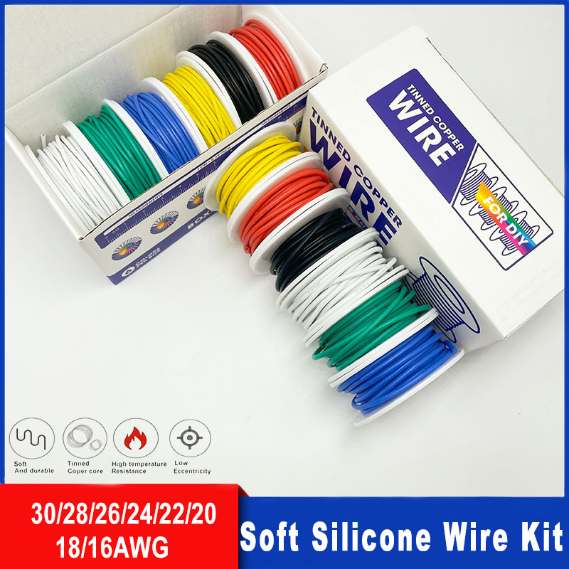 부드러운 실리콘 와이어 키트 16awg 18awg 20 - Diy Electronics Project Kit 리뷰 및 가격