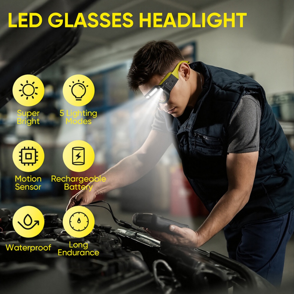 LED 헤드램프 안경 충전식 USB 충전 모션 센서 안 - Ldr Light Sensor 리뷰 및 가격